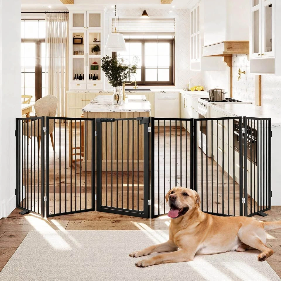 Snagle Paw 120” Freestanding Dog Gate with Door