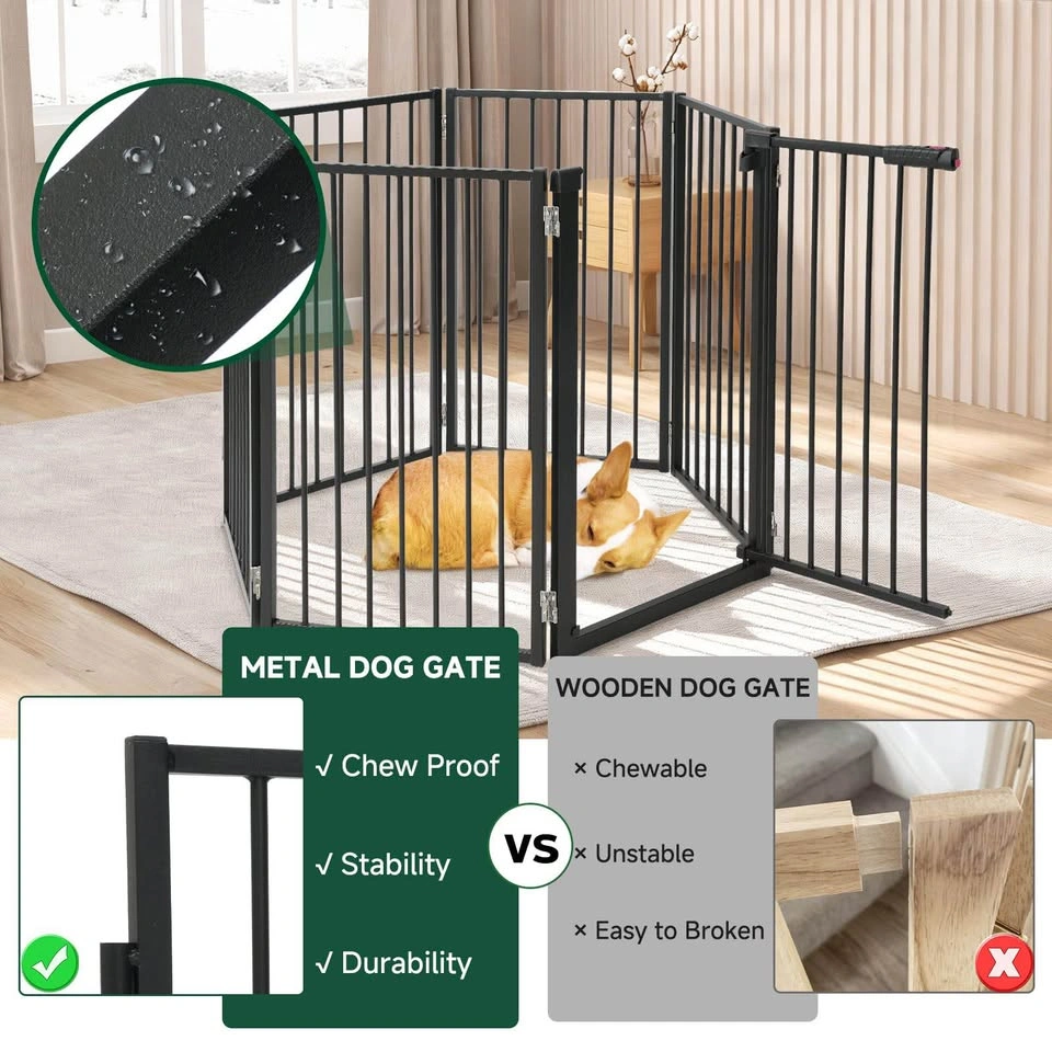 Snagle Paw 120” Freestanding Dog Gate with Door - photo 2