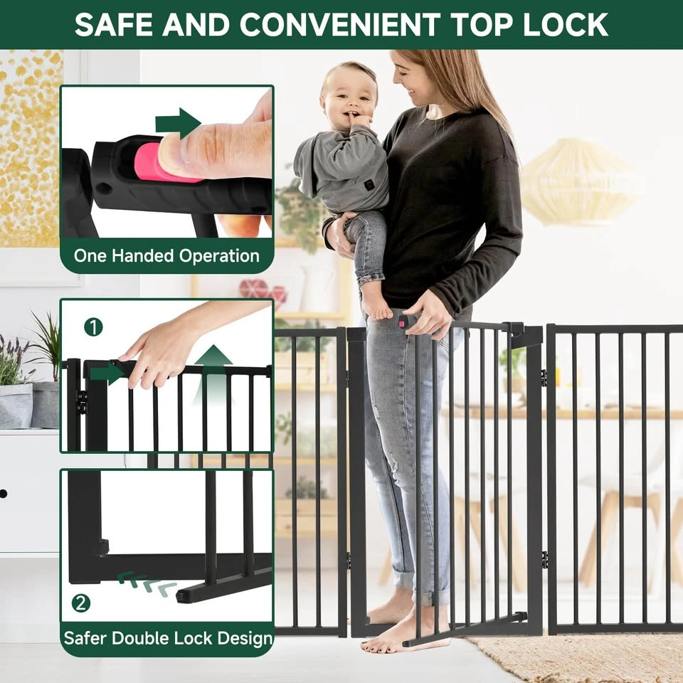 Snagle Paw 120” Freestanding Dog Gate with Door - photo 3