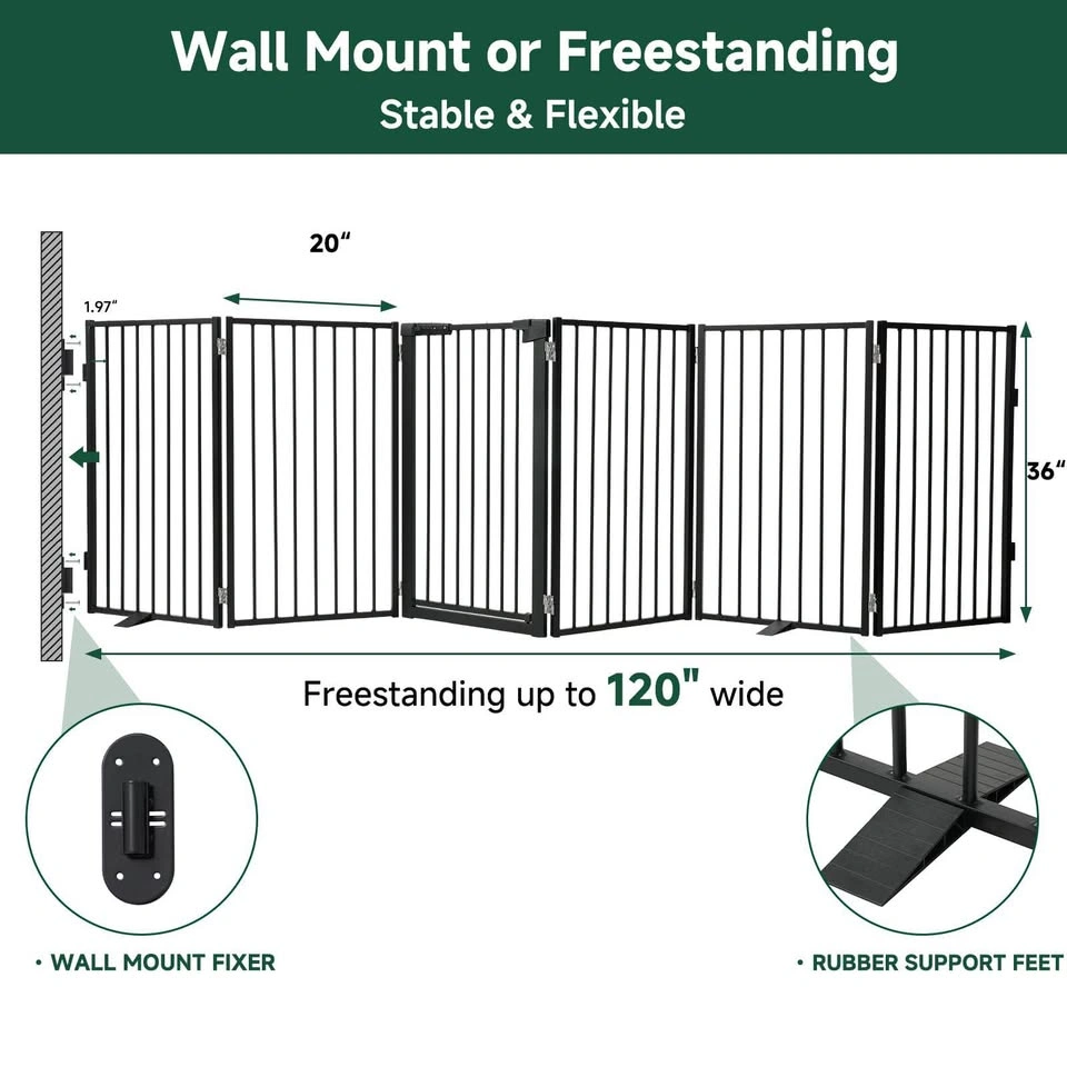 Snagle Paw 120” Freestanding Dog Gate with Door - photo 5