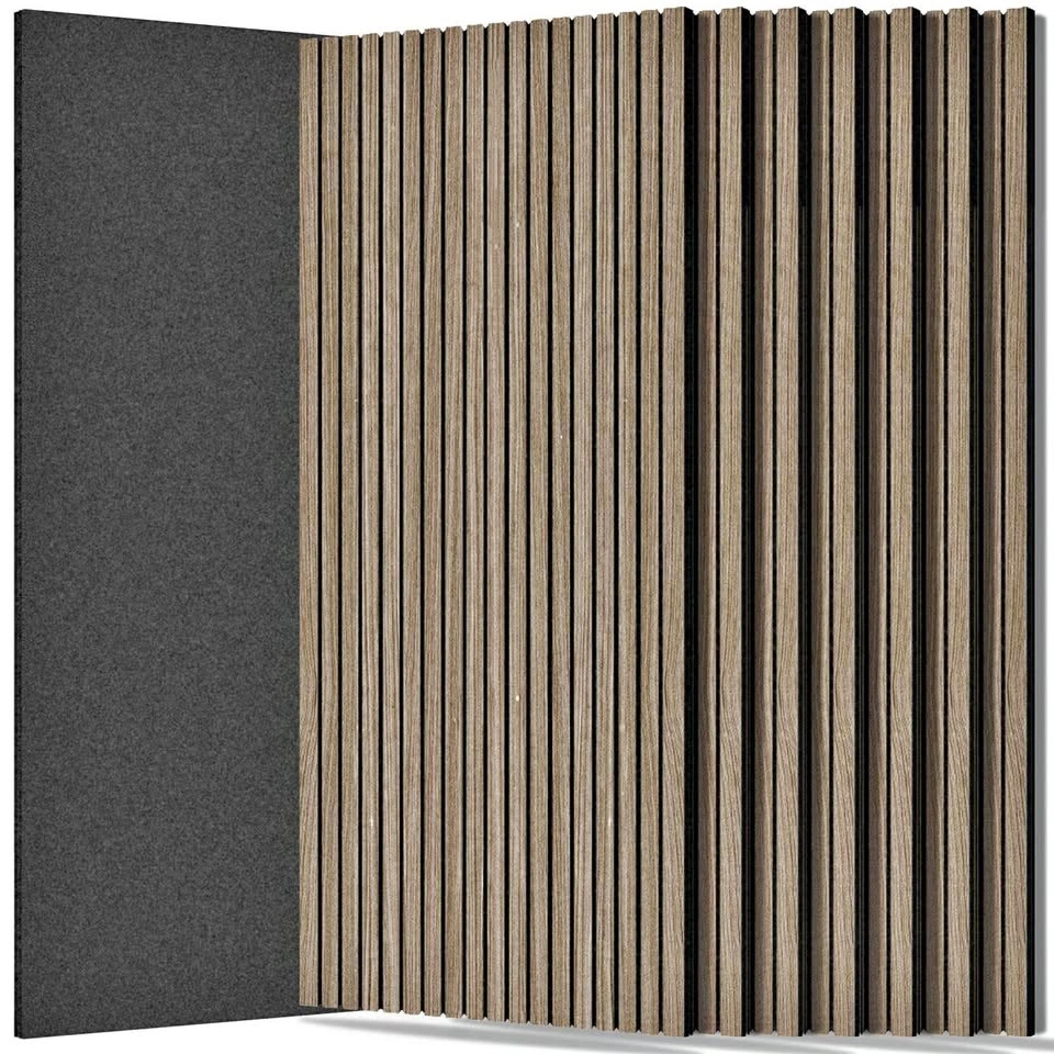 Brand New RITOLLO Walnut Acoustic Slat Wall Panels – 8 Pack