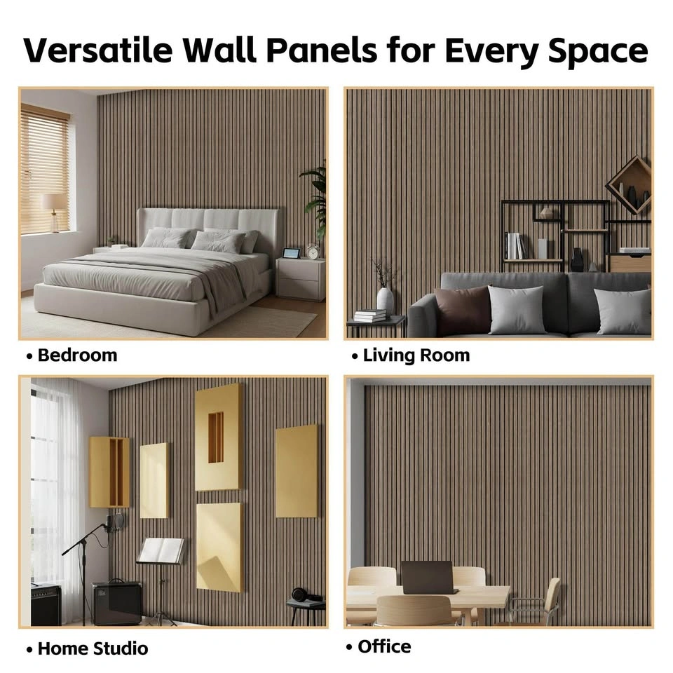 Brand New RITOLLO Walnut Acoustic Slat Wall Panels – 8 Pack - photo 5