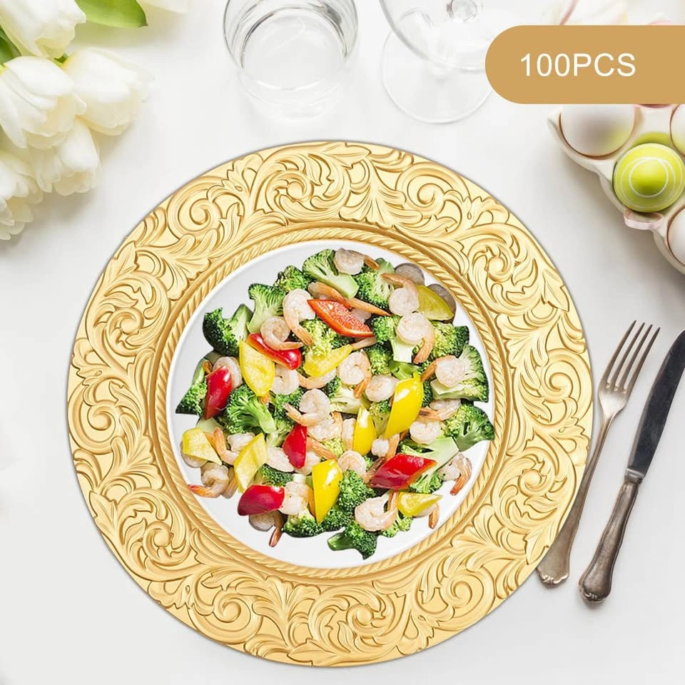 Brand New 100-Piece Gold Charger Plate Set – 13 Inch - photo 3