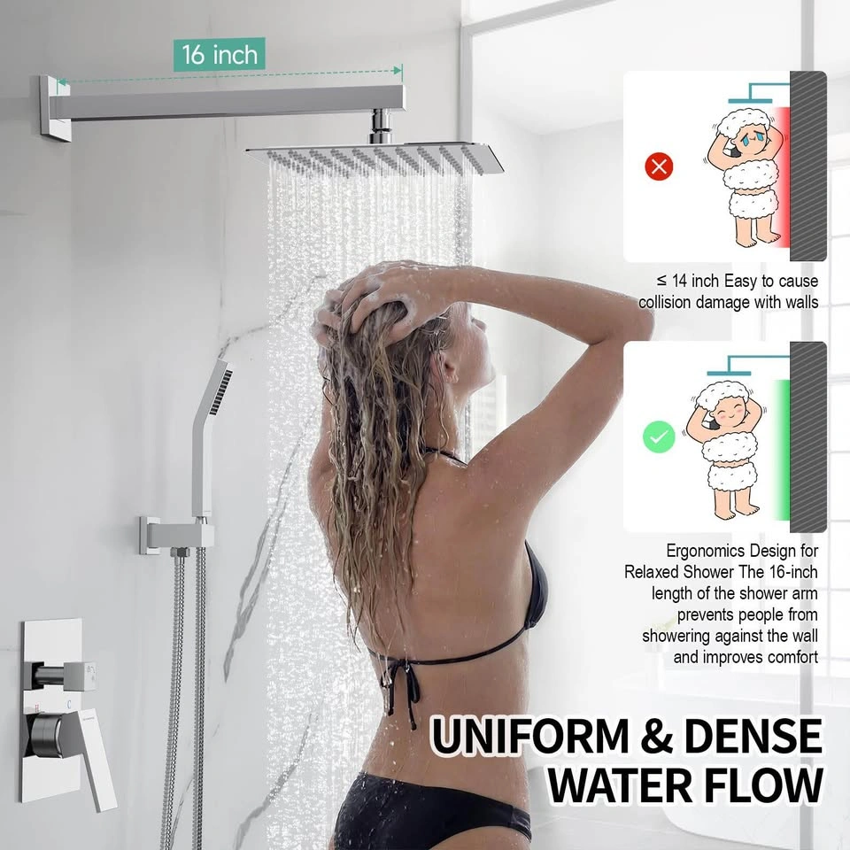 SUN RISE Luxury Rain Shower System – 10” Chrome Wall Mounted - photo 4