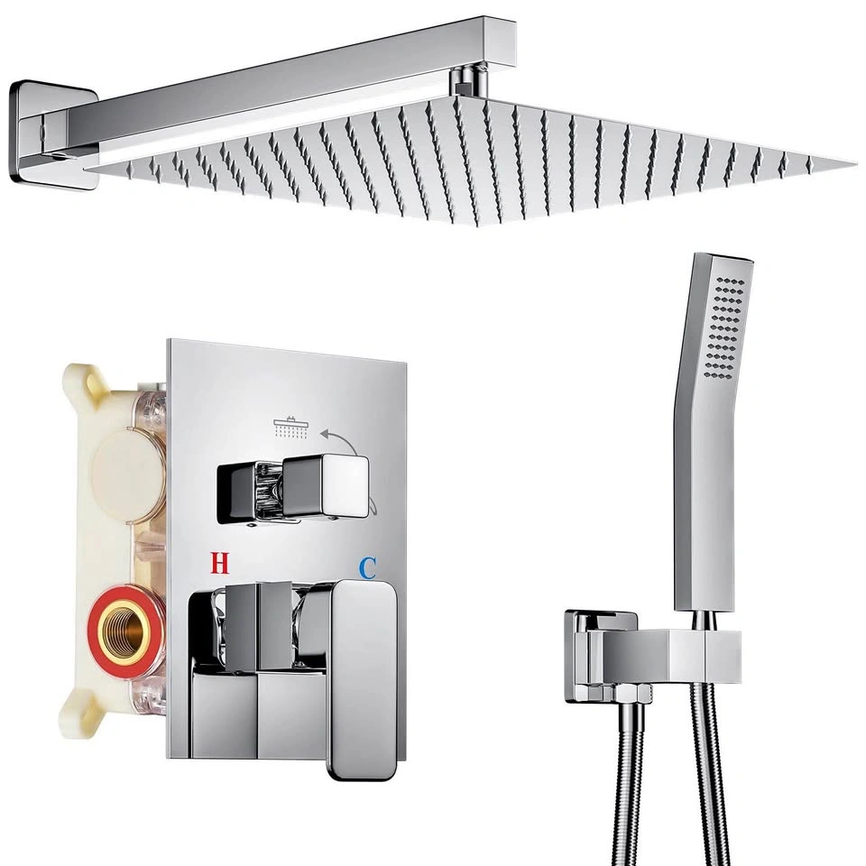 Shower System – 12” Rain Shower Head & Handheld Spray Set