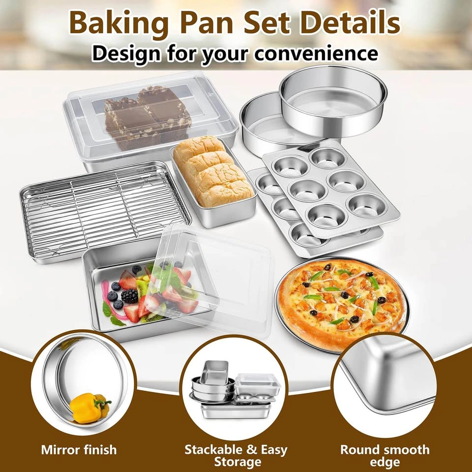 12-Piece Stainless Steel Bakeware Set - photo 4