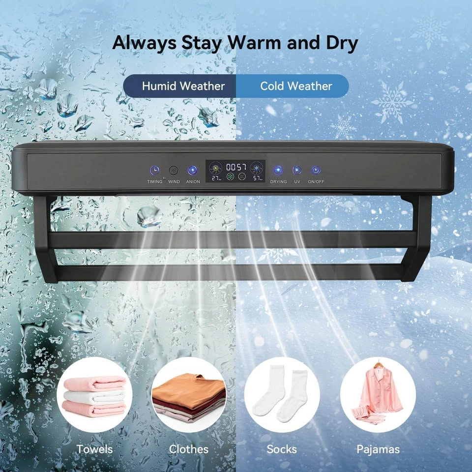 Electric Heated Towel Warmer Rack with Air Purification - photo 4