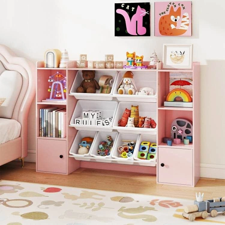 Costway Kids Toy Storage and Bookshelf