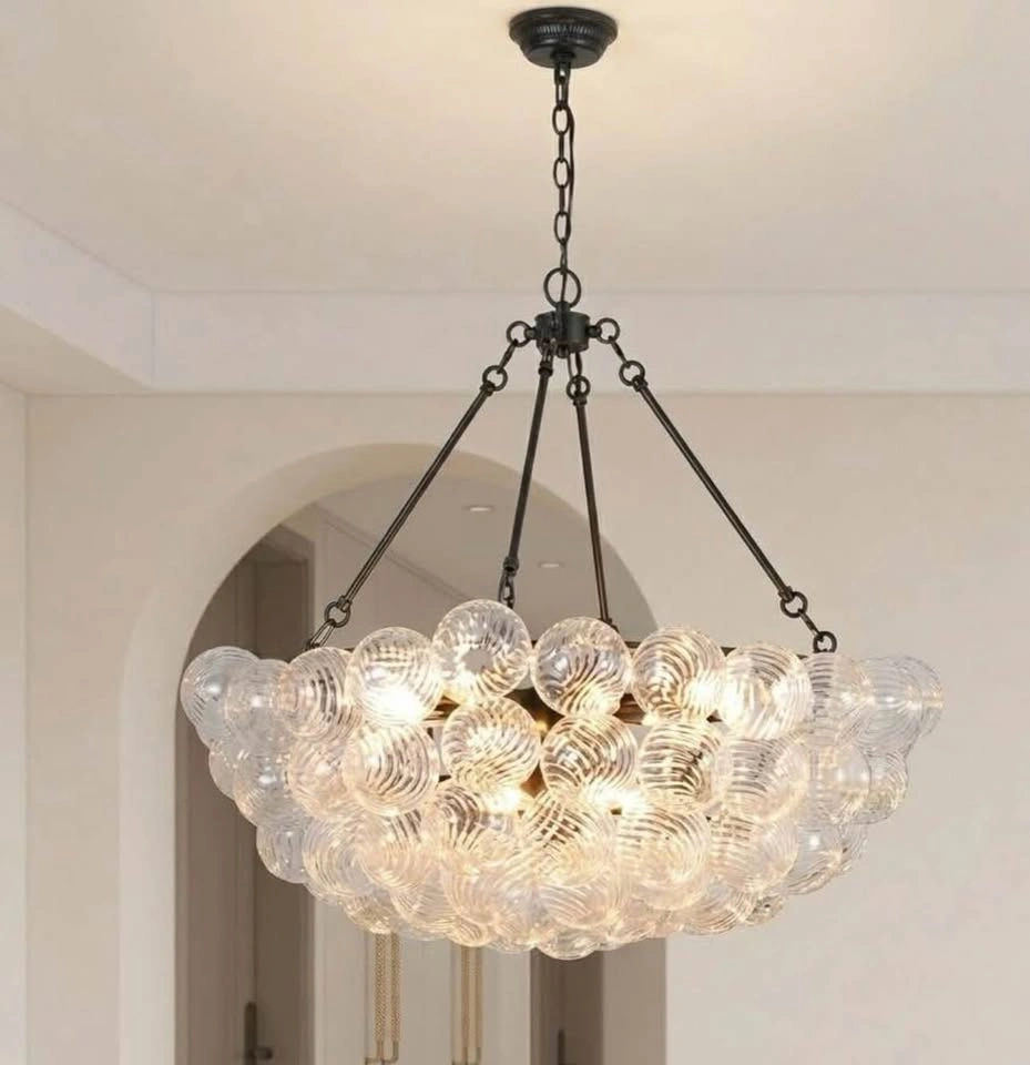 76-Light Black Glass Bubble Chandelier – Brand New in Box - photo 2