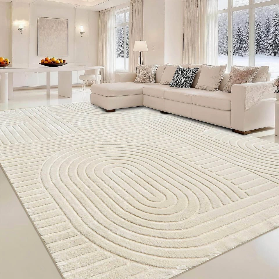 8x10 Area Rug – Large Washable Non-Slip Boho Geometric Rug