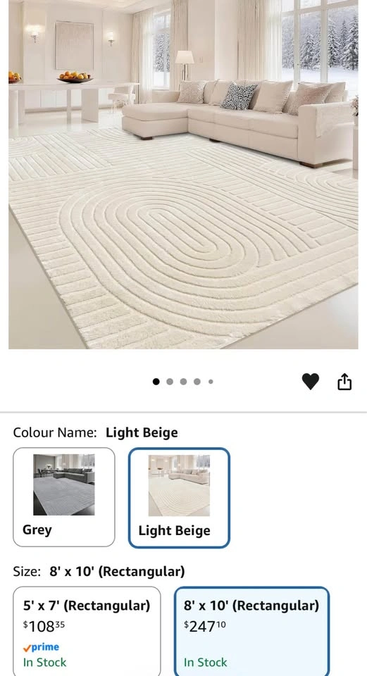 8x10 Area Rug – Large Washable Non-Slip Boho Geometric Rug - photo 2