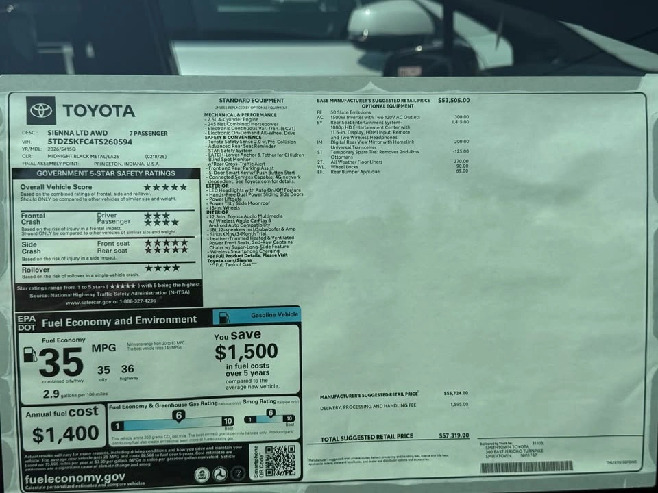2026 Toyota Sienna · Limited Minivan 4D - photo 5