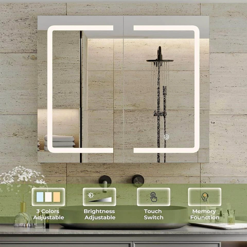 Brand New DICTAC LED Bathroom Medicine Cabinet with Mirror