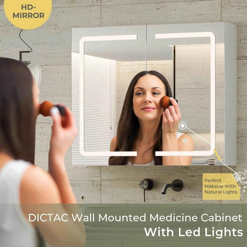 Brand New DICTAC LED Bathroom Medicine Cabinet with Mirror - photo 5