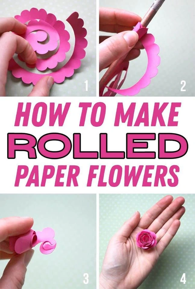 Paper Flower Die-Cut Spirals | DIY Rolled Rose Kit - photo 3