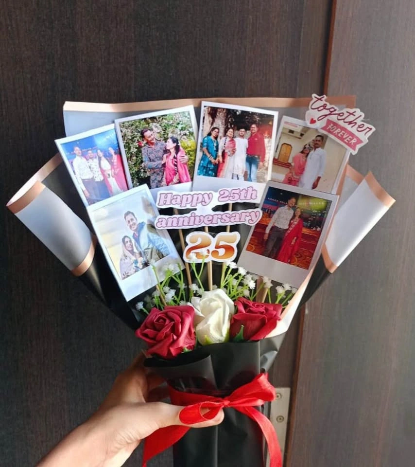 Custom Photo / Polaroid Flower Bouquet | Personalised gift - photo 2