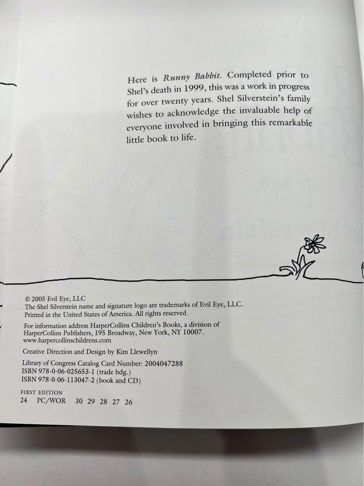 Runny Babbit: A Billy Sook by Shel Silverstein – Hardcover - photo 5