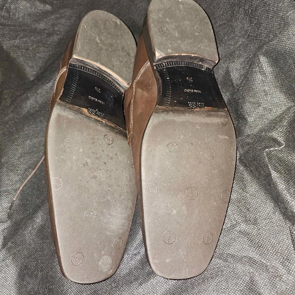 Hugo Boss Vero Cuoio Italian Leather Shoes Size 7 1/2 - photo 5