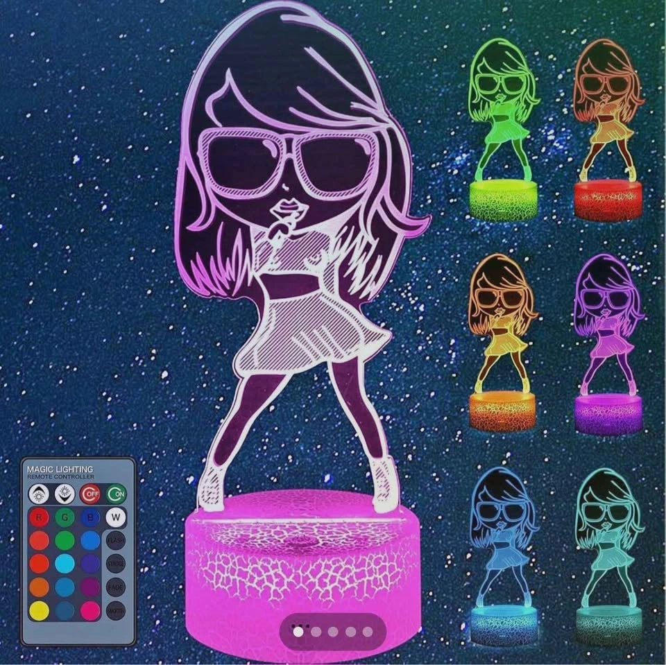 Taylor Swift 3D Illusion Night Light With Remote - photo 3