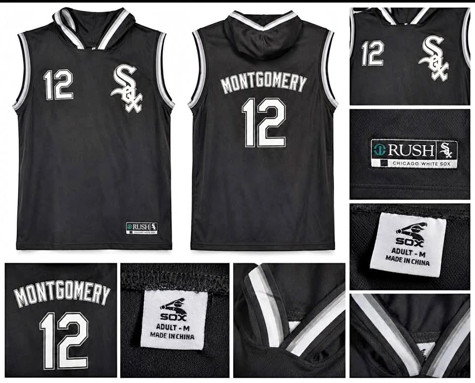 Chicago White Sox Michael Montgomery #12 Sleeveless Hooded Jerse