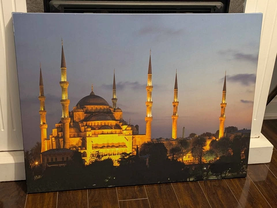 LED Backlit Turkish Mosque Canvas Wall Art (Large 2 ft × 2.8 ft) - photo 2