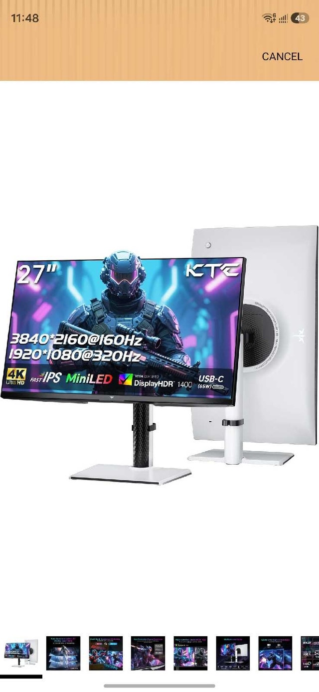 NEW KTC 27" 4K MiniLED Gaming Monitor (G27P6)