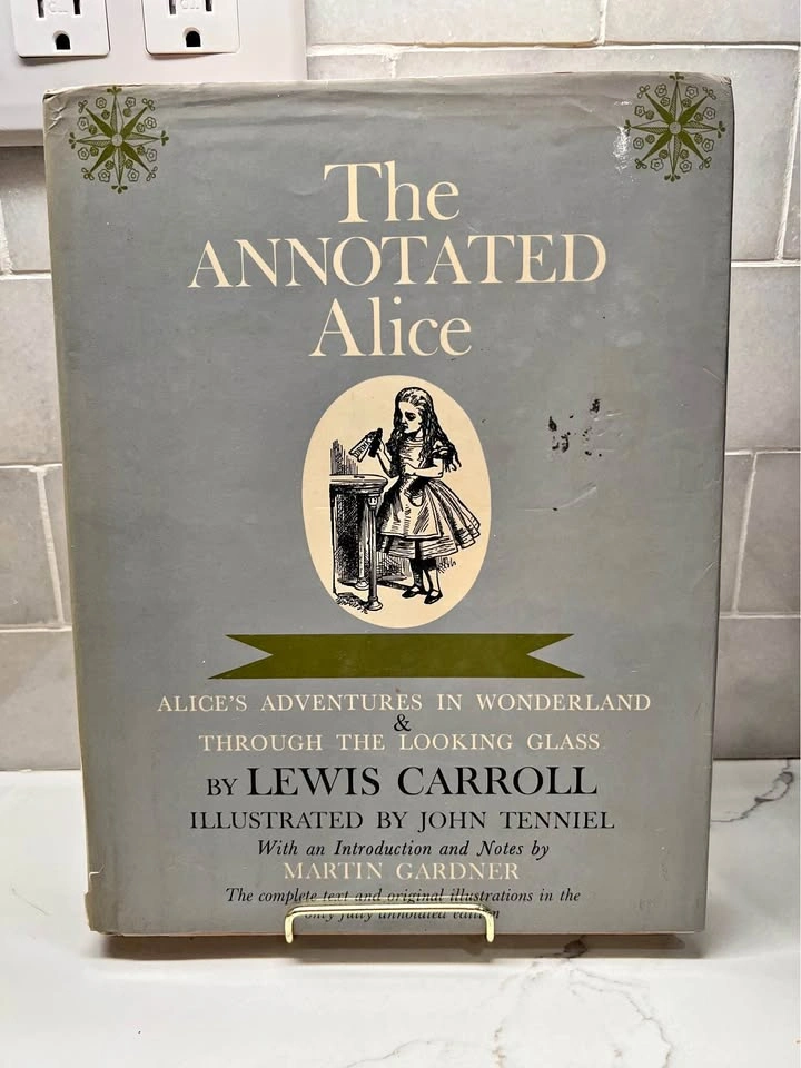 Vintage 1960 The Annotated Alice Hardcover Book