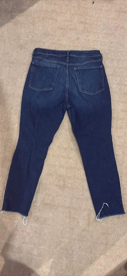 Old Navy O.G. Straight High-Rise Distressed Jeans Size 14 - photo 3