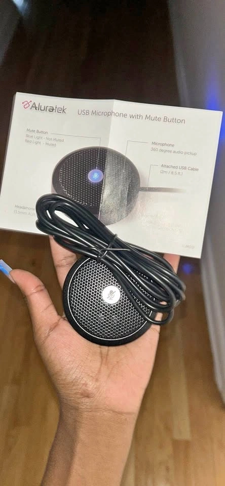 Aluratek USB Conference / Zoom Microphone with Mute Button (New)