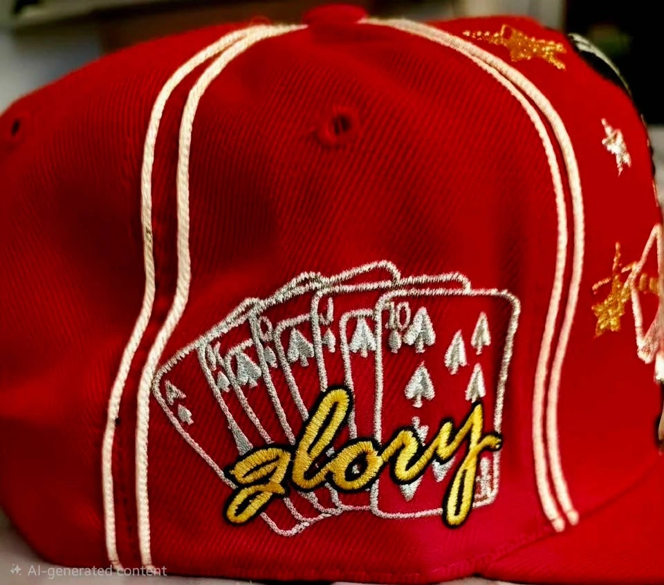 NWT Red Embroidered 3D Puff Skull Glory Trucker Cap Fitted XL - photo 4