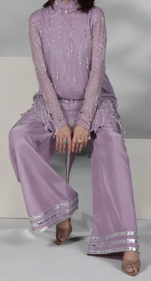 Elegant Lilac 2-Piece Designer Suit - photo 5