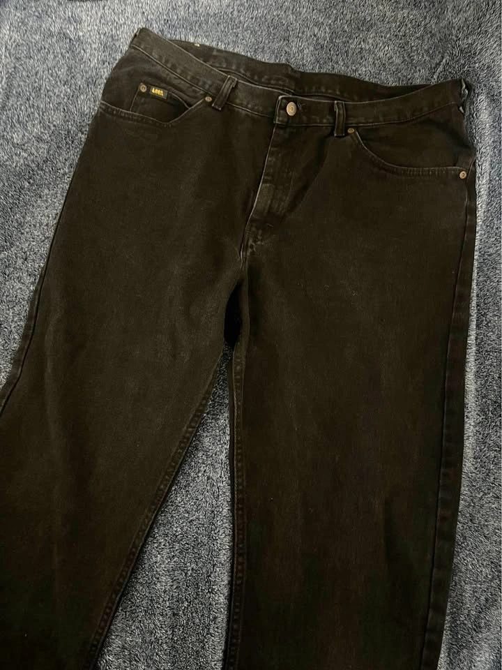 Vintage Lee Black Denim Jeans - 40x30