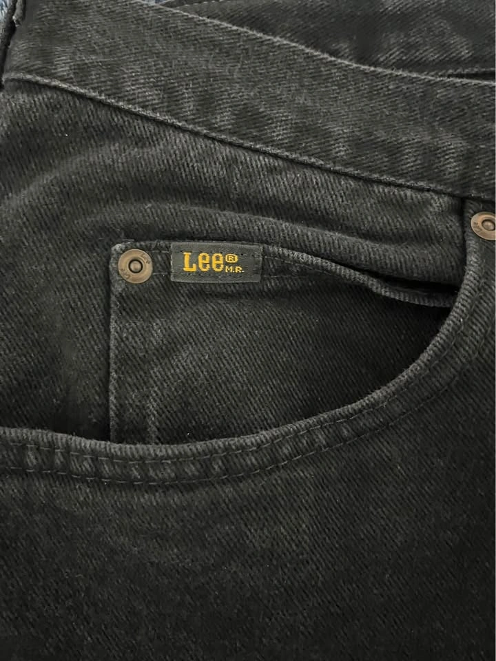 Vintage Lee Black Denim Jeans - 40x30 - photo 2