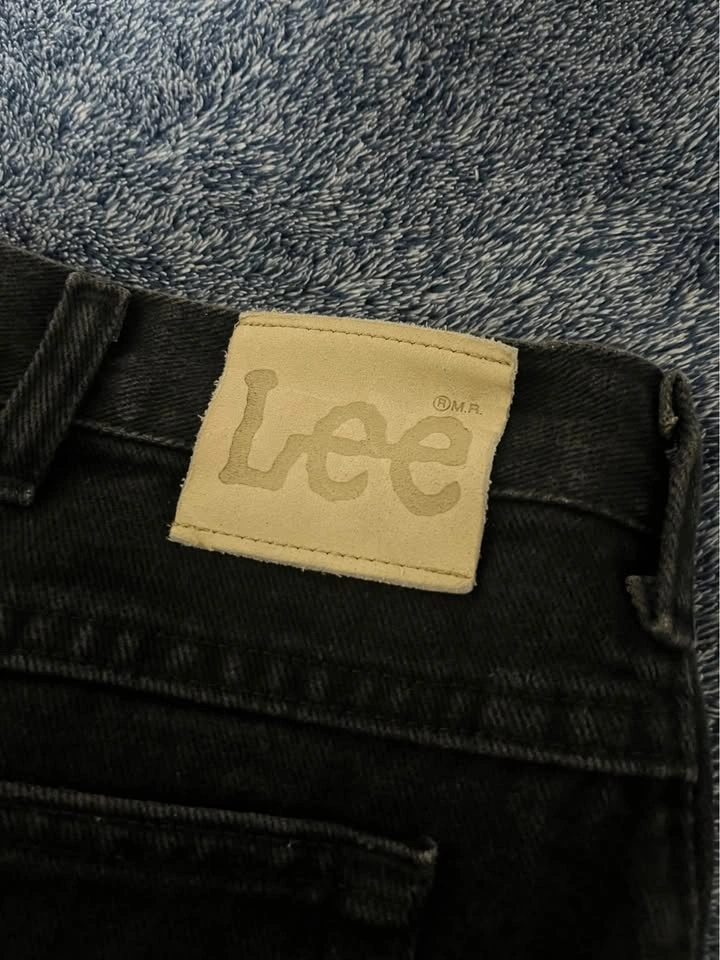 Vintage Lee Black Denim Jeans - 40x30 - photo 3