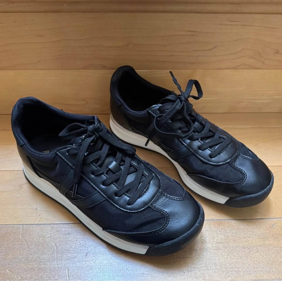 Aldo Black Stepcount Lace-Up Sneakers - Size 7