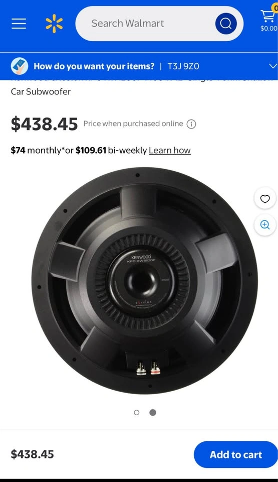 Kenwood eXcelon KFC-XW1200F 12" Flat Subwoofer – 1400W Brand New - photo 2