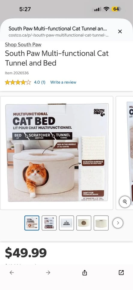 Brand New South Paw Multifunctional Cat Bed - photo 3