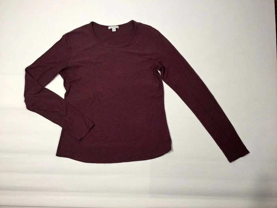 Standard James Perse Purple Long Sleeve Tee, Size 2