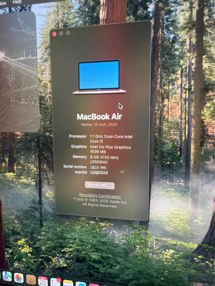 MacBook Air 13" (2020) - Intel i3, 8GB RAM, 256GB SSD - Gold - photo 4