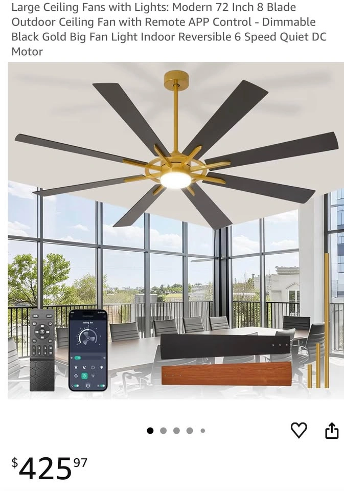 Brand new 72” Ceiling Fan with Lights - photo 2