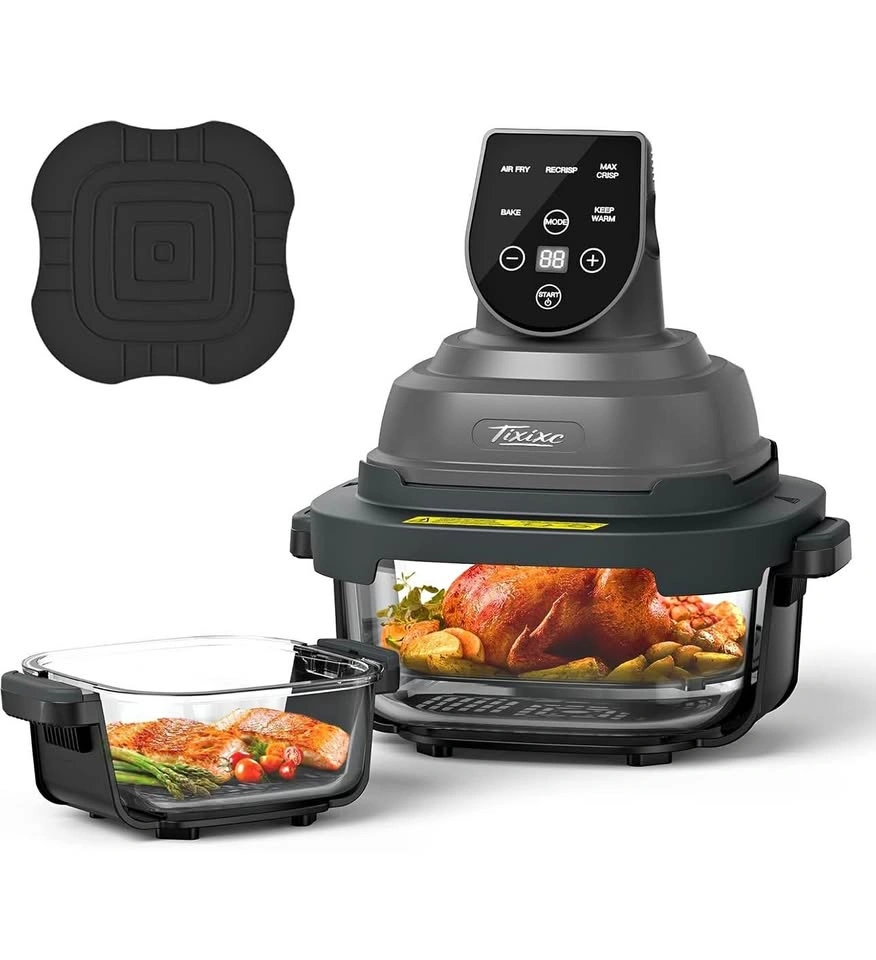 Glass Air Fryer 5-in-1, 1500W, 4QT – Brand New