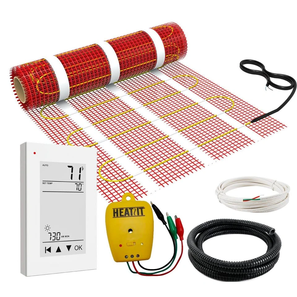 90 Sq Ft HEATIT Warmmat Floor Heating System w/ Thermostat