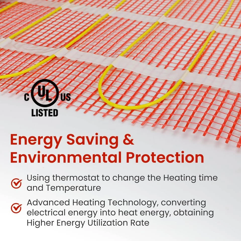 90 Sq Ft HEATIT Warmmat Floor Heating System w/ Thermostat - photo 4