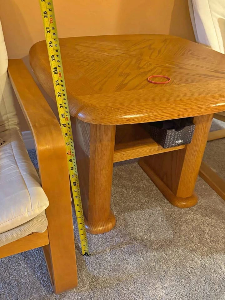 Wood Square End Table