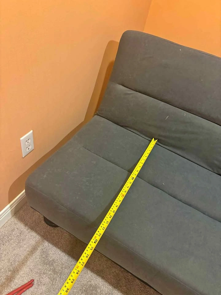 Grey Upholstered Futon Sofa Bed