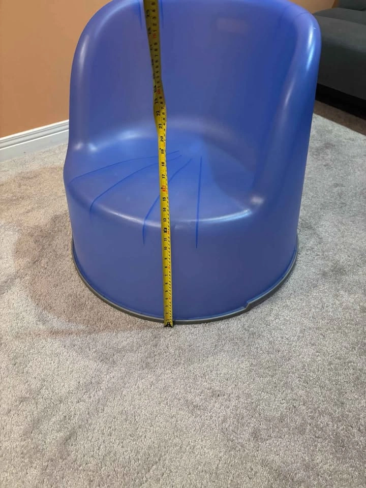 Set of 2 Blue Plastic Chairs - photo 2