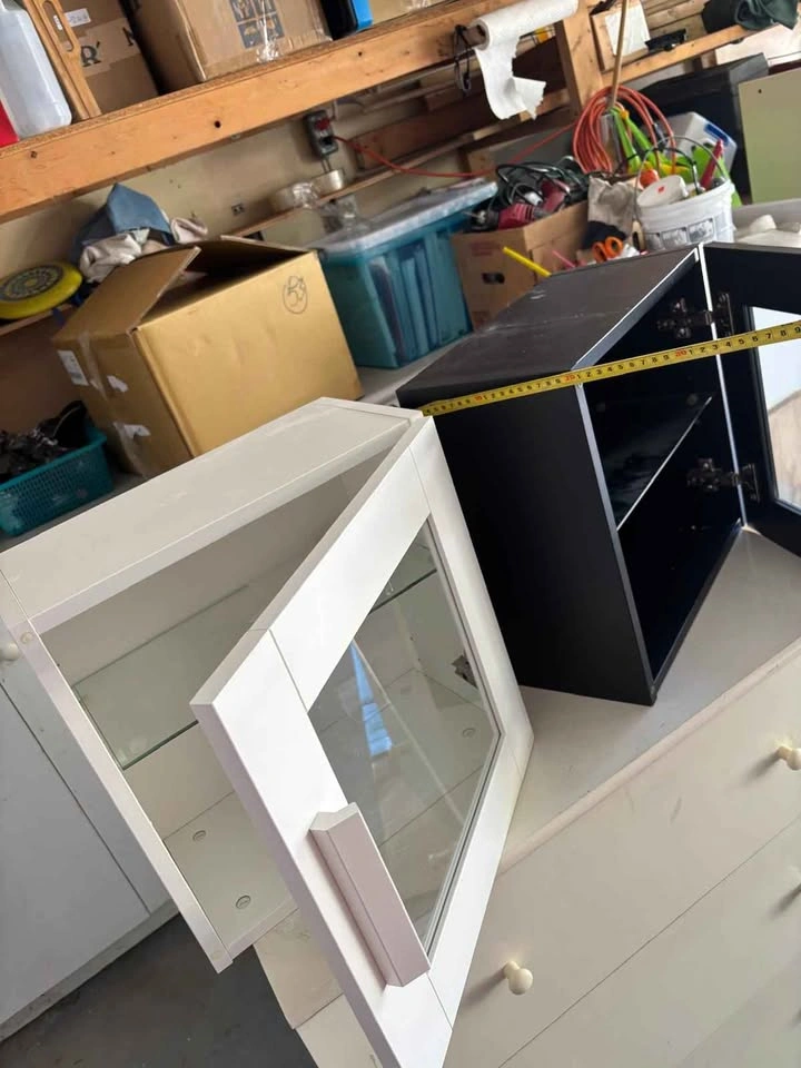 4 IKEA EKET Wall-Mounted Cabinets with Glass Doors - photo 3