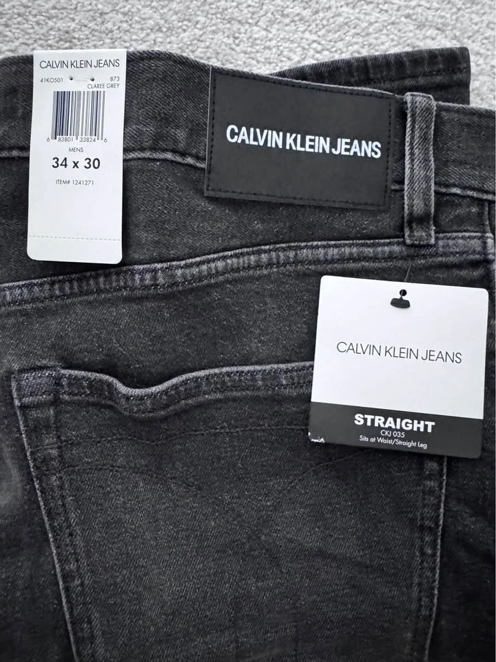 Calvin Klein Jeans Straight Fit 34x30 Grey - photo 2