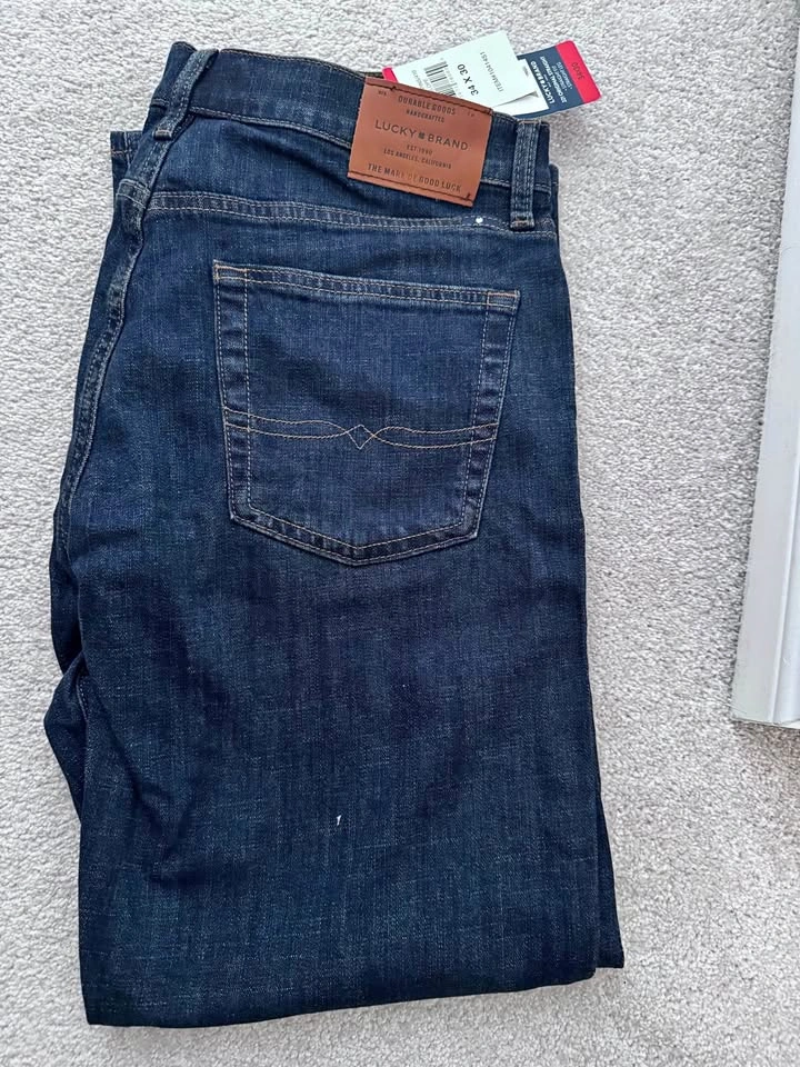 Lucky Brand 221 Original Straight Jeans 34x30 Dark blue