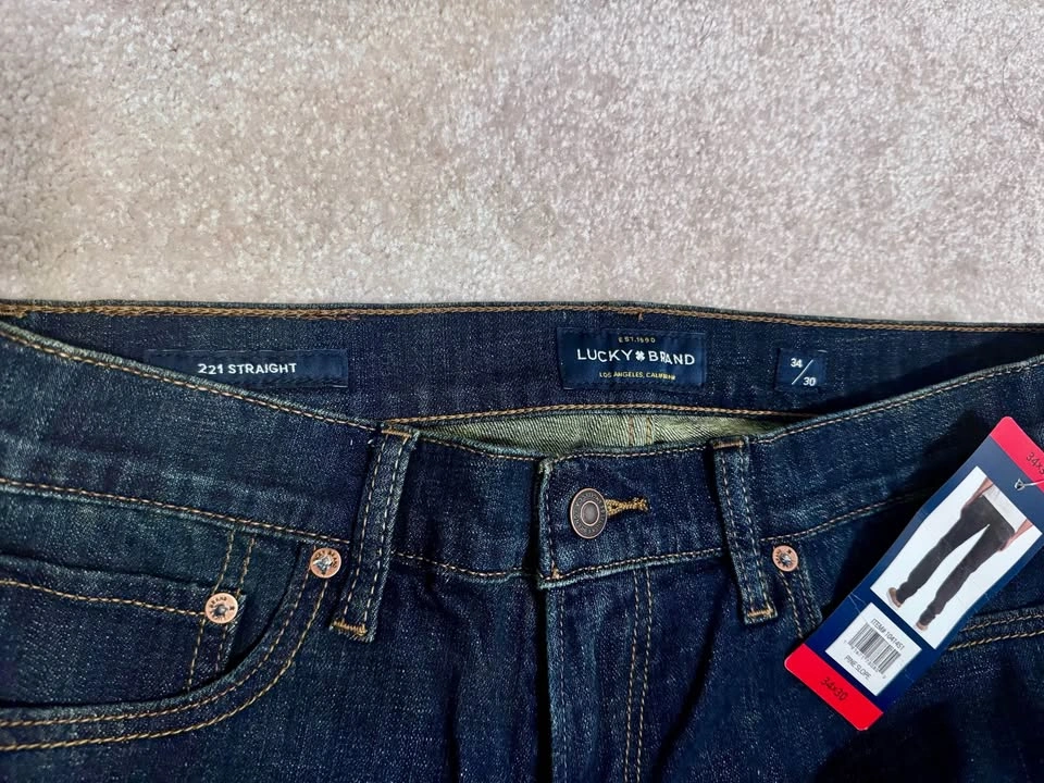 Lucky Brand 221 Original Straight Jeans 34x30 Dark blue - photo 3